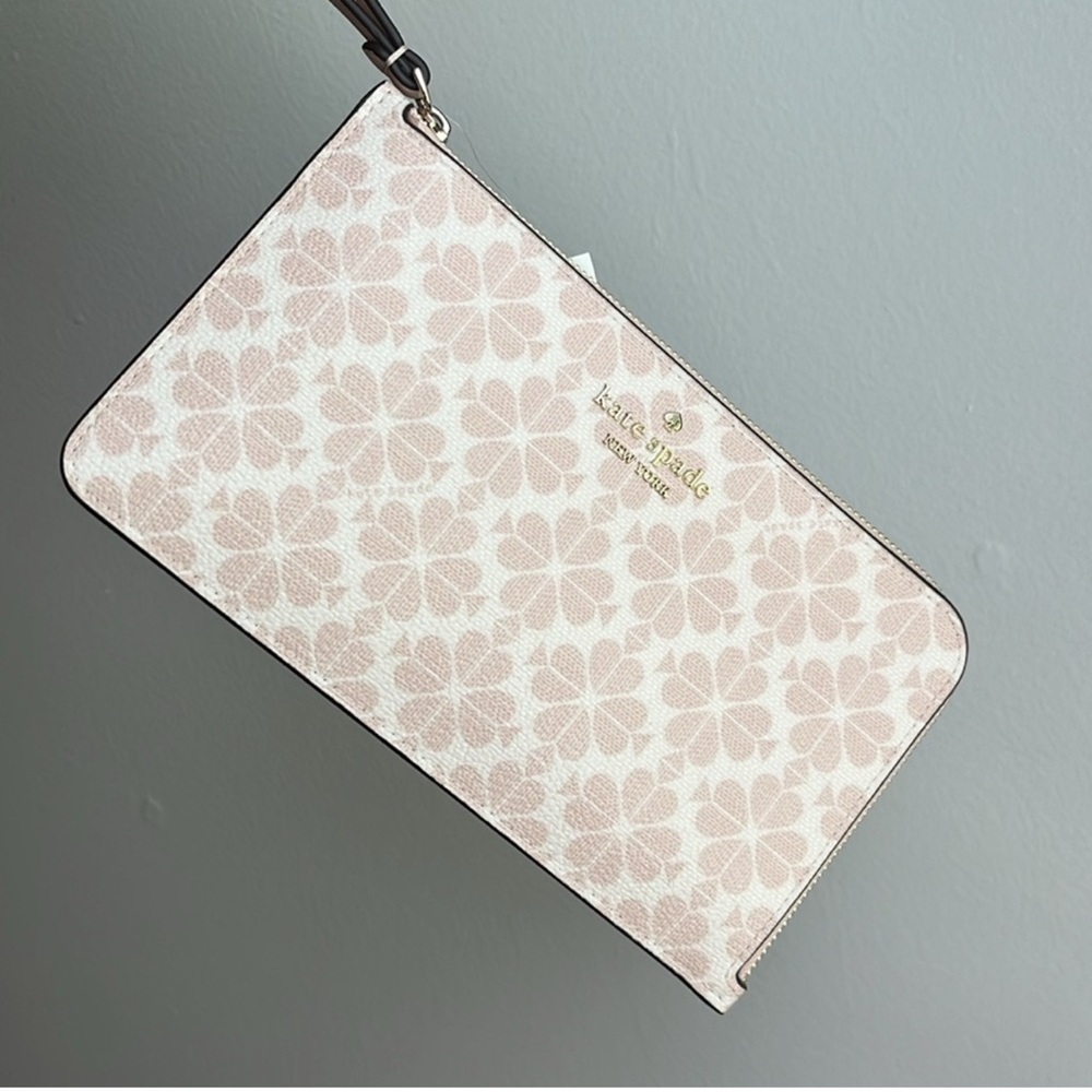 Kate Spade Pink and Cream Floral Wristlet NWT - Picture 2 of 9